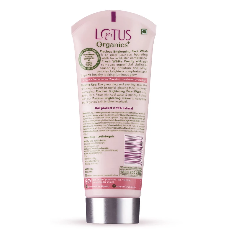 Lotus Organics Precious Brightening Face Wash, 100 g-2.webp